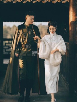 【外景】迷人的中式旗袍尽显优雅 民国风军阀婚纱照 更具有独特的韵味美感婚纱照 