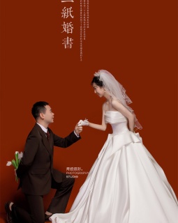 【内景】复古红底婚纱照，喜嫁 ，新中式，复古