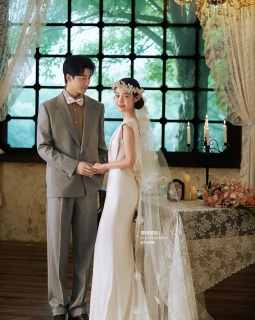 【内景】被时光吻过的法式复古婚纱照