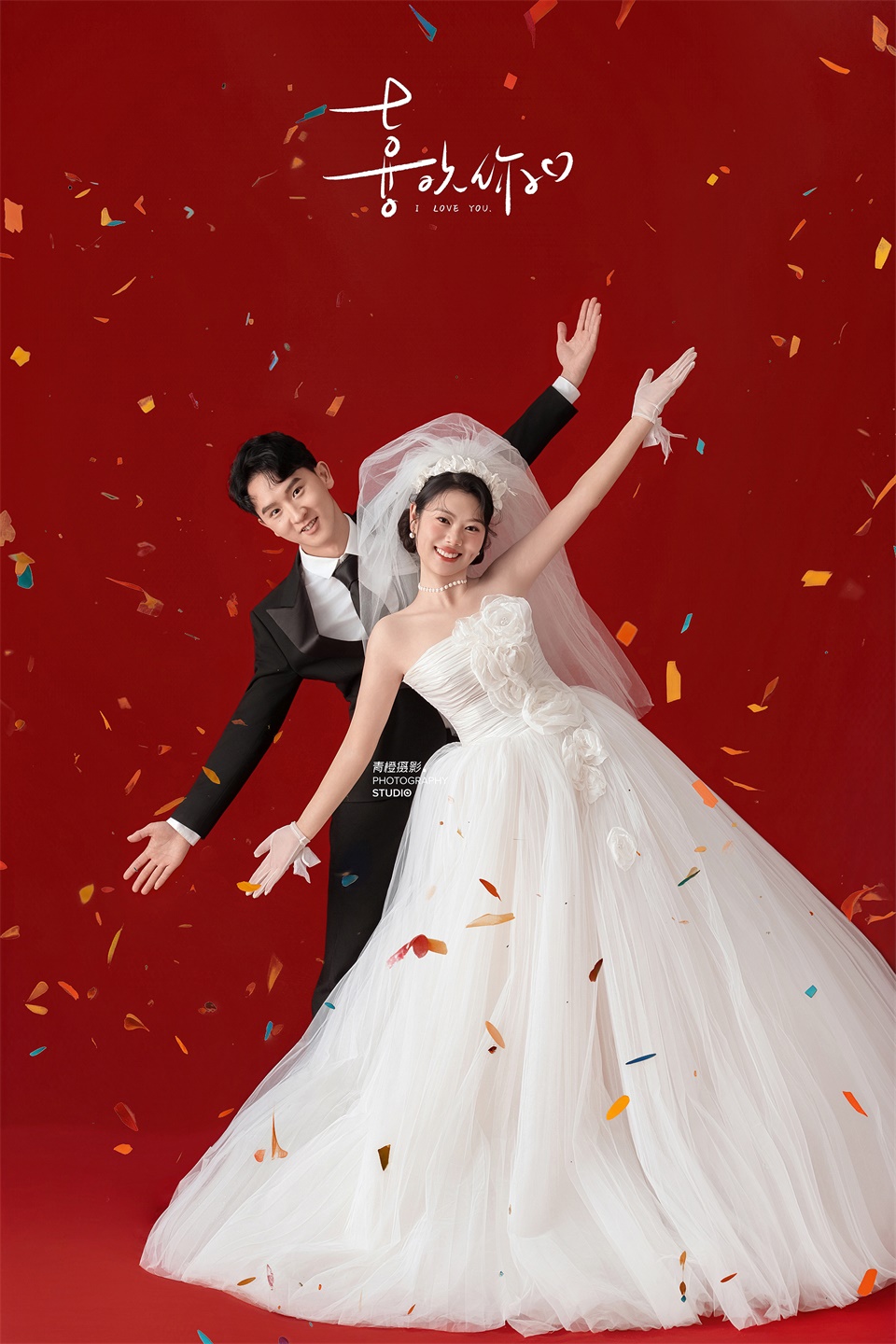 【内景】简单纯粹，轻复古喜嫁婚纱照，甜度超标啦！