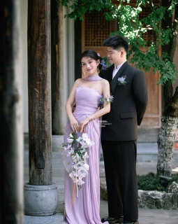 【外景】紫色浪漫暴击！绝美新中式