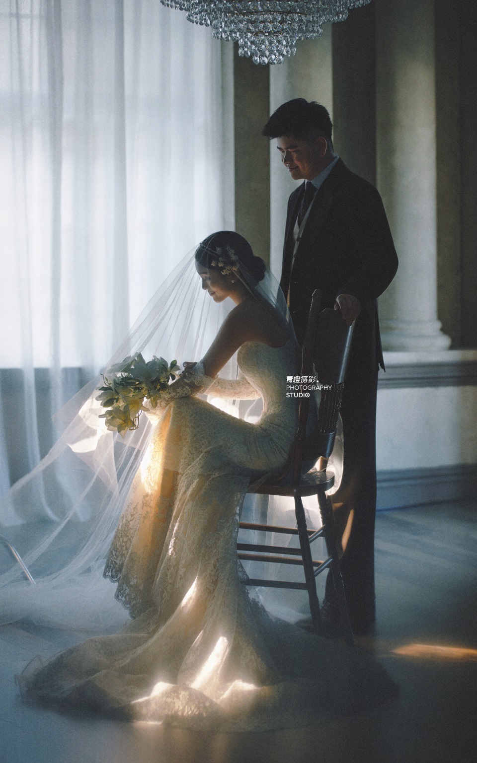 【内景】永远爱法式复古婚纱照，高审美小富婆闭眼冲