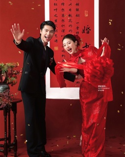 【内景】一纸婚约，吾家有喜，灵动俏皮的喜嫁婚纱照